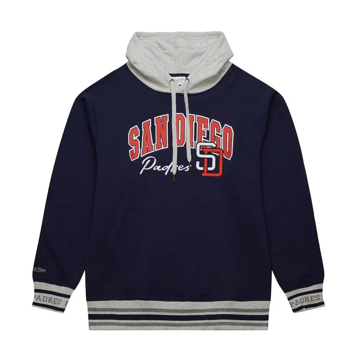 Mitchell and Ness Premium Fleece Hoodie Vintage Logo San Diego Padres Men Hoodies and Sweatshirts Mitchell and Ness Premium Fleece Hoodie Vintage Logo San Diego Padres Men Hoodies and Sweatshirts