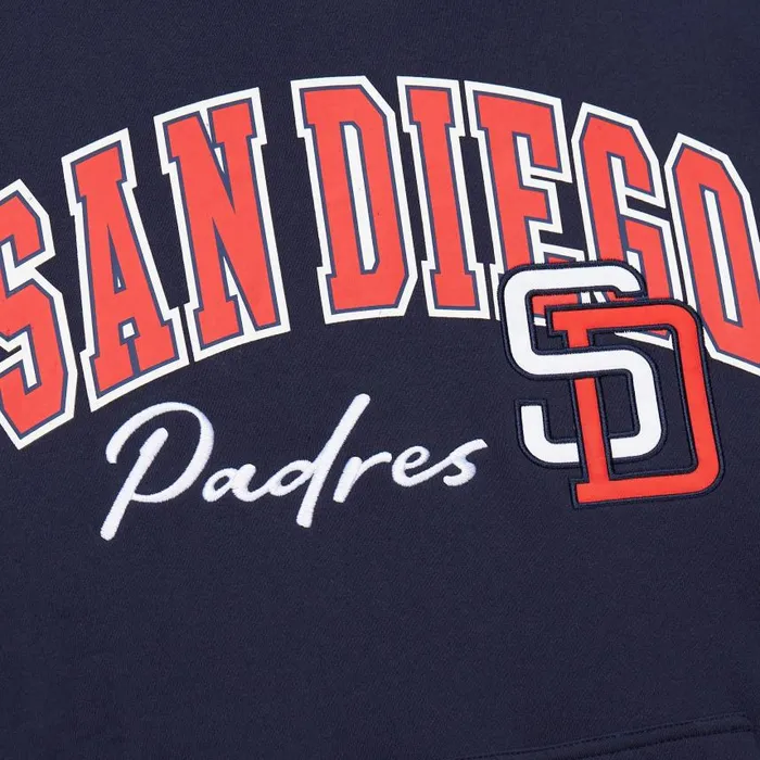 Mitchell and Ness Premium Fleece Hoodie Vintage Logo San Diego Padres Men Hoodies and Sweatshirts Mitchell and Ness Premium Fleece Hoodie Vintage Logo San Diego Padres Men Hoodies and Sweatshirts