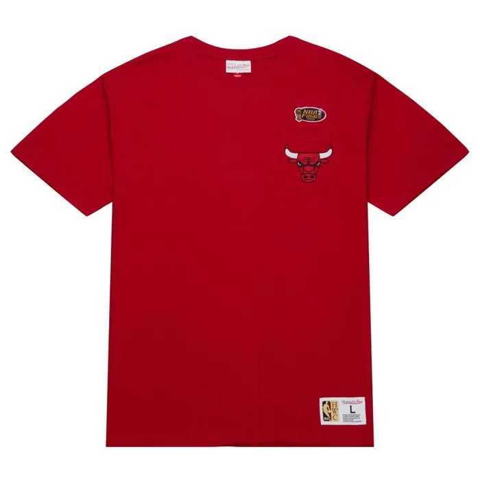 Mitchell and Ness Premium Pocket Tee Chicago Bulls Men TShirts and Tops