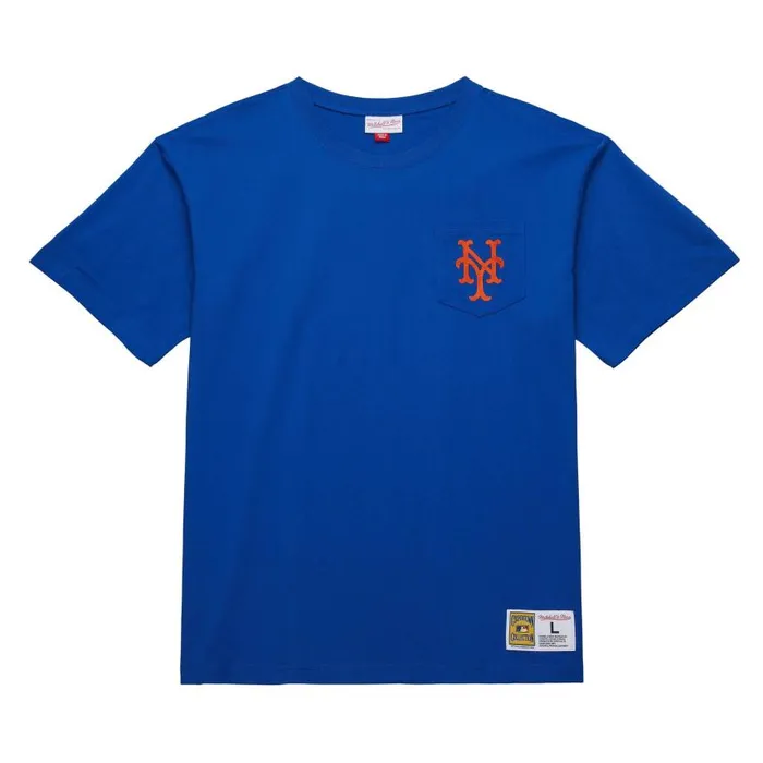 Mitchell and Ness Premium Pocket Tee New York Mets Men TShirts and Tops