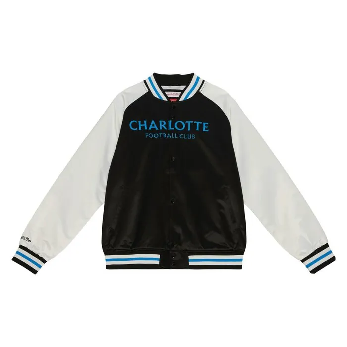 Mitchell and Ness Primetime Lightweight Satin Jacket Charlotte FC Men Jackets and Outerwear Mitchell and Ness Primetime Lightweight Satin Jacket Charlotte FC Men Jackets and Outerwear