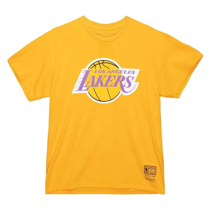 Mitchell and Ness Puff Logo Tee Los Angeles Lakers Men TShirts and Tops
