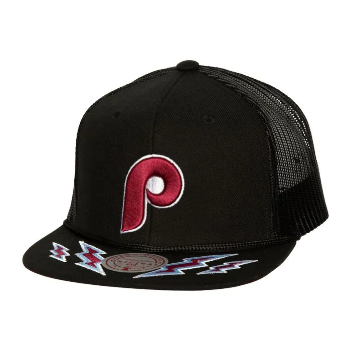 Mitchell and Ness Recharge Trucker Philadelphia Phillies Men Hats and Headwear Mitchell and Ness Recharge Trucker Philadelphia Phillies Men Hats and Headwear