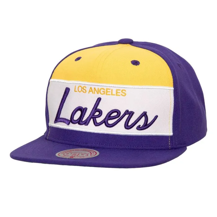 Mitchell and Ness Retro Sport Snapback Los Angeles Lakers Men Hats and Headwear
