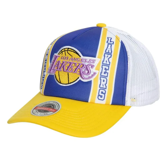 Mitchell and Ness Retro Trucker Snapback HWC Los Angeles Lakers Men Hats and Headwear Mitchell and Ness Retro Trucker Snapback HWC Los Angeles Lakers Men Hats and Headwear