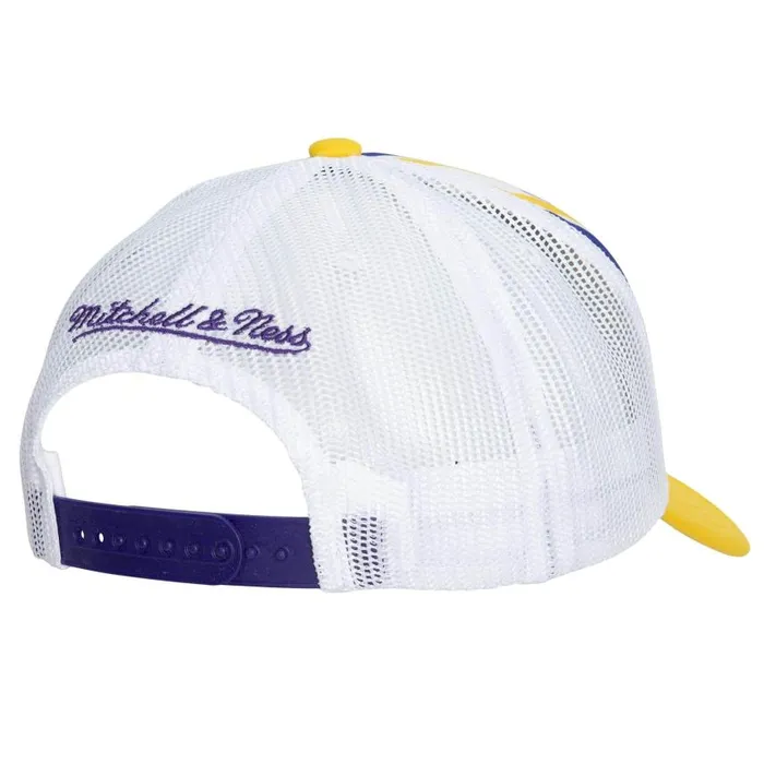 Mitchell and Ness Retro Trucker Snapback HWC Los Angeles Lakers Men Hats and Headwear Mitchell and Ness Retro Trucker Snapback HWC Los Angeles Lakers Men Hats and Headwear