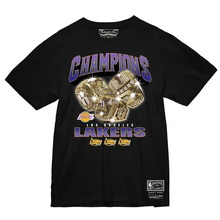 Mitchell and Ness Rings Tee Los Angeles Lakers Men TShirts and Tops