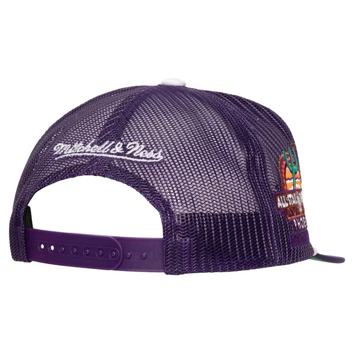 Mitchell and Ness Roper Trucker HWC Phoenix Suns Men Hats and Headwear Mitchell and Ness Roper Trucker HWC Phoenix Suns Men Hats and Headwear
