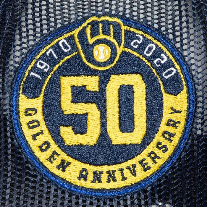 Mitchell and Ness Roper Trucker Milwaukee Brewers Men Hats and Headwear Mitchell and Ness Roper Trucker Milwaukee Brewers Men Hats and Headwear