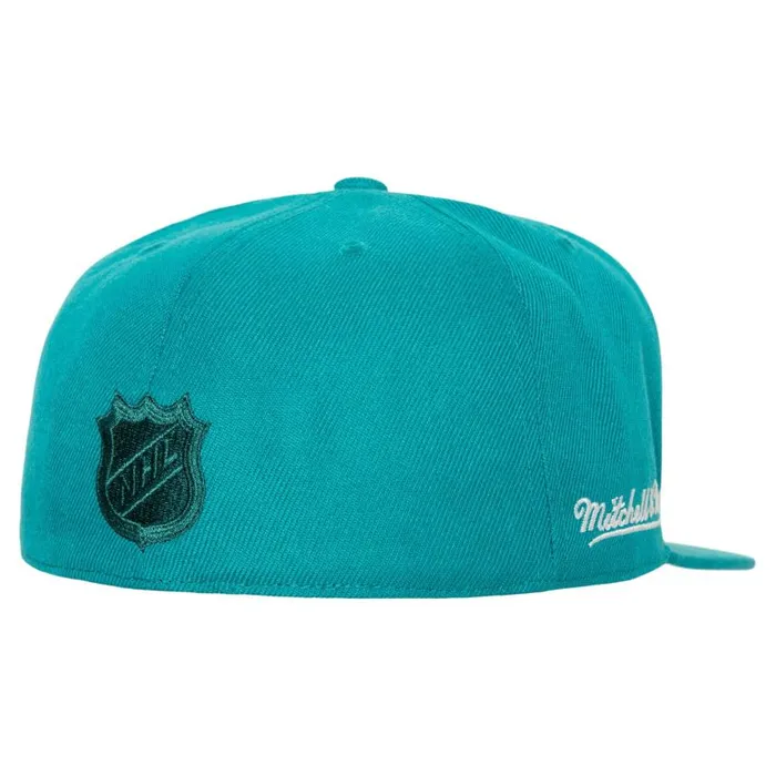 Mitchell and Ness Side Patch Fitted San Jose Sharks Men Hats and Headwear Mitchell and Ness Side Patch Fitted San Jose Sharks Men Hats and Headwear
