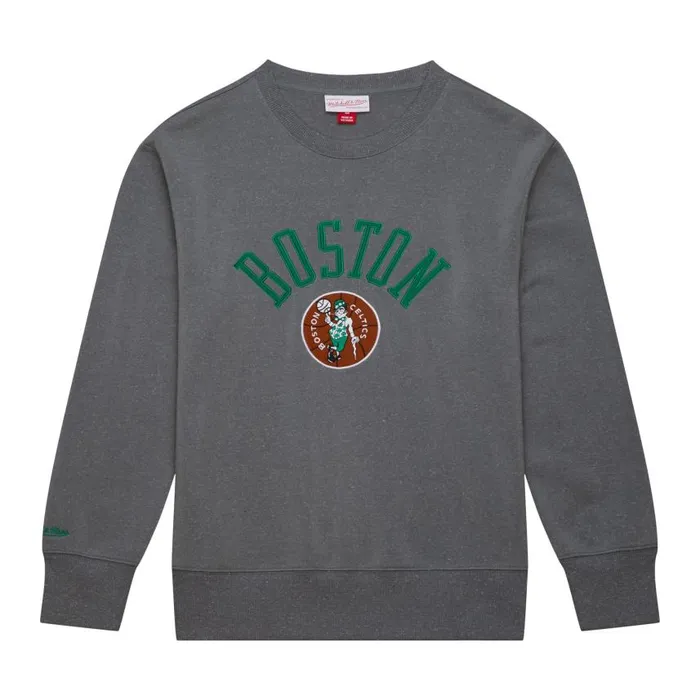 Mitchell and Ness Snow Washed Fleece Crew Boston Celtics Men Hoodies and Sweatshirts Mitchell and Ness Snow Washed Fleece Crew Boston Celtics Men Hoodies and Sweatshirts