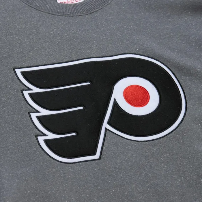Mitchell and Ness Snow Washed Fleece Crew Current Logo Philadelphia Flyers Men Hoodies and Sweatshirts Mitchell and Ness Snow Washed Fleece Crew Current Logo Philadelphia Flyers Men Hoodies and Sweatshirts