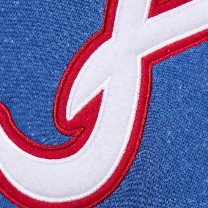 Mitchell and Ness Snow Washed Fleece Crew Vintage Logo Atlanta Braves Men Hoodies and Sweatshirts Mitchell and Ness Snow Washed Fleece Crew Vintage Logo Atlanta Braves Men Hoodies and Sweatshirts
