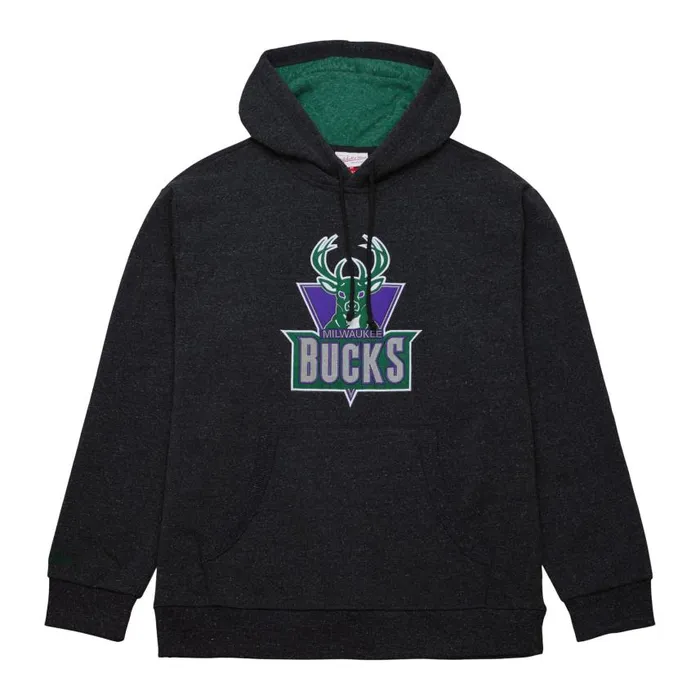 Mitchell and Ness Snow Washed Fleece Hoodie Milwaukee Bucks Men Hoodies and Sweatshirts Mitchell and Ness Snow Washed Fleece Hoodie Milwaukee Bucks Men Hoodies and Sweatshirts