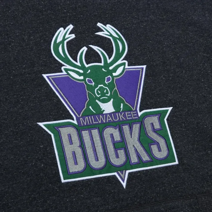 Mitchell and Ness Snow Washed Fleece Hoodie Milwaukee Bucks Men Hoodies and Sweatshirts Mitchell and Ness Snow Washed Fleece Hoodie Milwaukee Bucks Men Hoodies and Sweatshirts