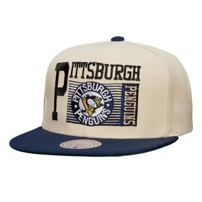 Mitchell and Ness Speed Zone Snapback Vntg Pittsburgh Penguins Men Hats and Headwear Mitchell and Ness Speed Zone Snapback Vntg Pittsburgh Penguins Men Hats and Headwear