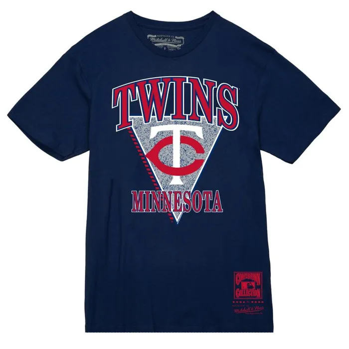 Mitchell and Ness Stolen Base Tee Minnesota Twins Men TShirts and Tops