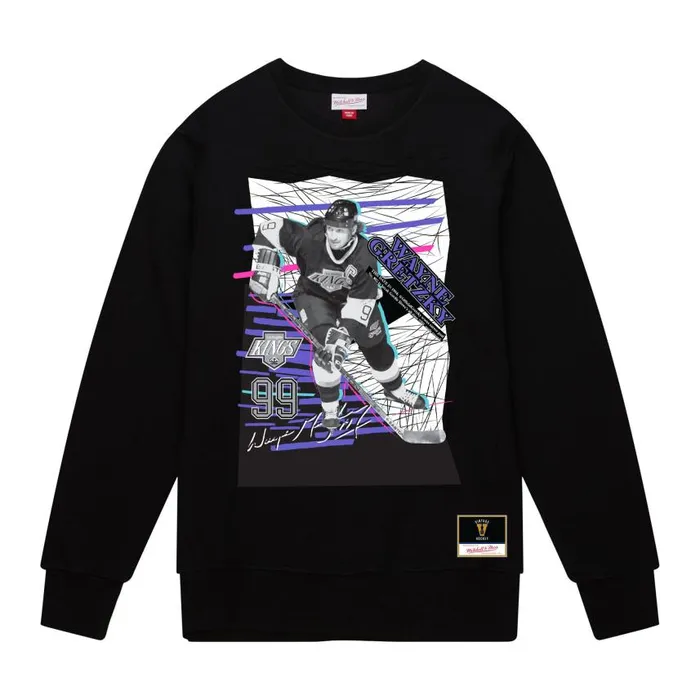 Mitchell and Ness Streak Crew Los Angeles Kings Wayne Gretzky Men Hoodies and Sweatshirts Mitchell and Ness Streak Crew Los Angeles Kings Wayne Gretzky Men Hoodies and Sweatshirts