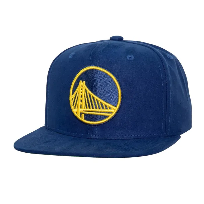 Mitchell and Ness Sweet Suede Snapback Golden State Warriors Men Hats and Headwear Mitchell and Ness Sweet Suede Snapback Golden State Warriors Men Hats and Headwear