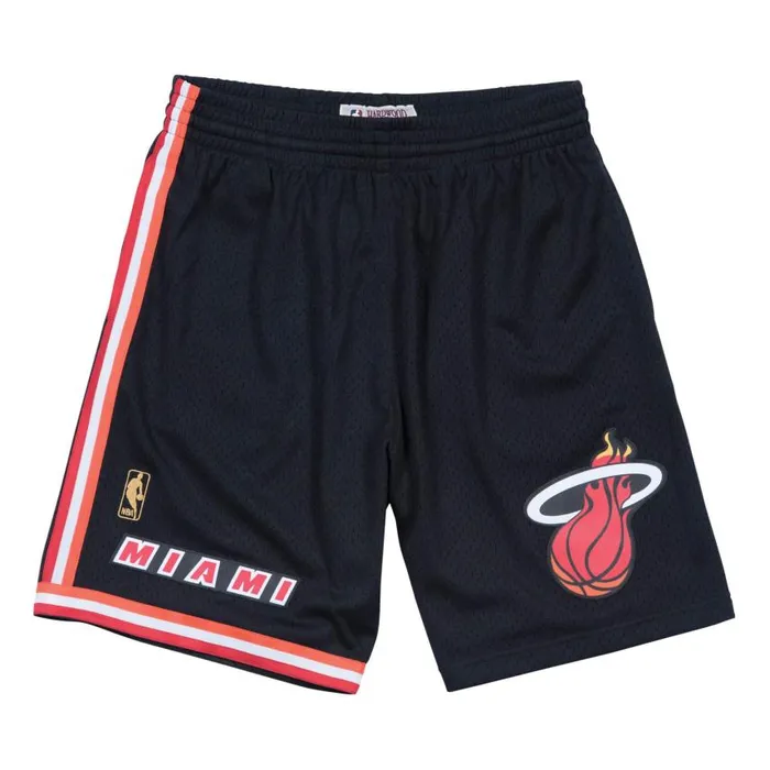 Mitchell and Ness Swingman Shorts Miami Heat Road 199697 Men Shorts