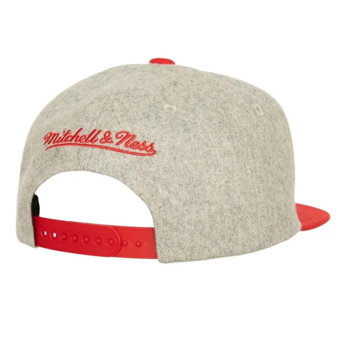 Mitchell and Ness Tailsweep 20 Melton Snapback V Ohio State Men Hats and Headwear Mitchell and Ness Tailsweep 20 Melton Snapback V Ohio State Men Hats and Headwear