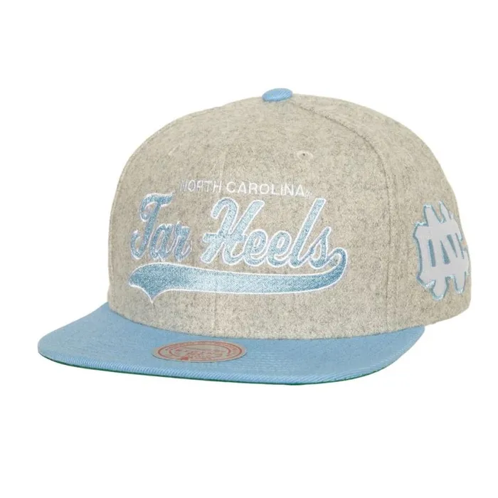 Mitchell and Ness Tailsweep 20 Melton Snapback V University Of North Carolina Men Hats and Headwear Mitchell and Ness Tailsweep 20 Melton Snapback V University Of North Carolina Men Hats and Headwear
