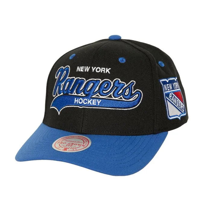 Mitchell and Ness Tailsweep 20 Pro Snapback New York Rangers Men Hats and Headwear Mitchell and Ness Tailsweep 20 Pro Snapback New York Rangers Men Hats and Headwear