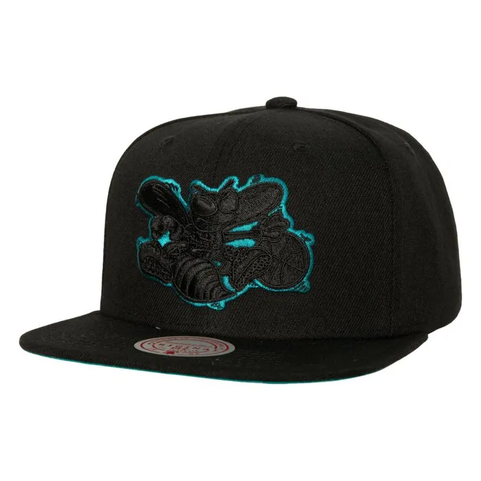 Mitchell and Ness TC Bottoms Snapback HWC Charlotte Hornets Men Hats and Headwear Mitchell and Ness TC Bottoms Snapback HWC Charlotte Hornets Men Hats and Headwear