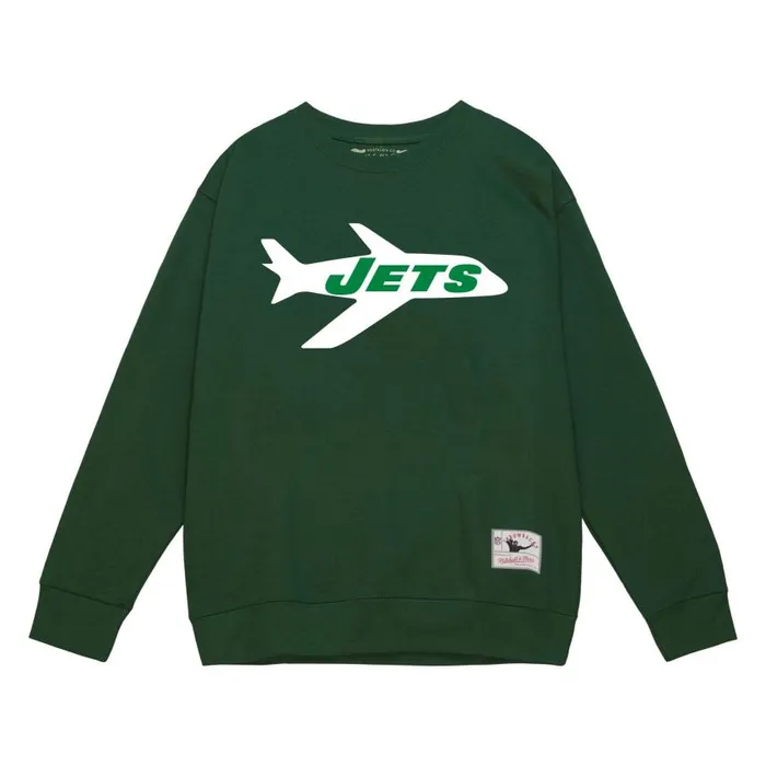 Mitchell and Ness Team Basic 1 Crew New York Jets Men Hoodies and Sweatshirts Mitchell and Ness Team Basic 1 Crew New York Jets Men Hoodies and Sweatshirts
