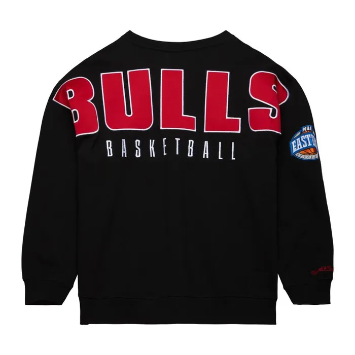 Mitchell and Ness Team First Satin Fleece Crew Chicago Bulls Men Hoodies and Sweatshirts Mitchell and Ness Team First Satin Fleece Crew Chicago Bulls Men Hoodies and Sweatshirts