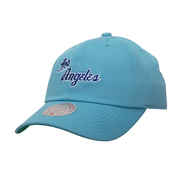 Mitchell and Ness Team Ground 20 Dad Strapback HWC Los Angeles Lakers Men Hats and Headwear Mitchell and Ness Team Ground 20 Dad Strapback HWC Los Angeles Lakers Men Hats and Headwear