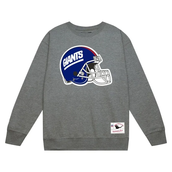 Mitchell and Ness Team Helmet 3 Crew New York Giants Men Hoodies and Sweatshirts Mitchell and Ness Team Helmet 3 Crew New York Giants Men Hoodies and Sweatshirts