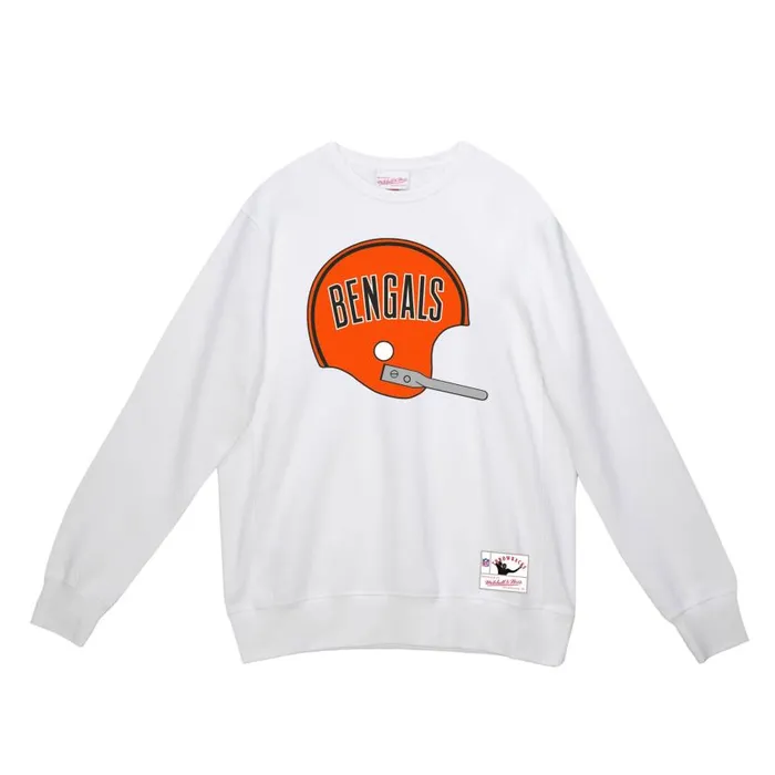 Mitchell and Ness Team Helmet Crew Cincinnati Bengals Men Hoodies and Sweatshirts Mitchell and Ness Team Helmet Crew Cincinnati Bengals Men Hoodies and Sweatshirts