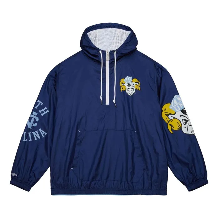 Mitchell and Ness Team OG 20 Anorak Windbreaker University Of North Carolina Men Jackets and Outerwear Mitchell and Ness Team OG 20 Anorak Windbreaker University Of North Carolina Men Jackets and Outerwear