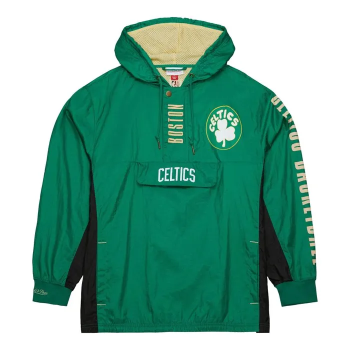 Mitchell and Ness Team OG 20 Anorak Windbreaker Vintage Logo Boston Celtics Men Jackets and Outerwear Mitchell and Ness Team OG 20 Anorak Windbreaker Vintage Logo Boston Celtics Men Jackets and Outerwear