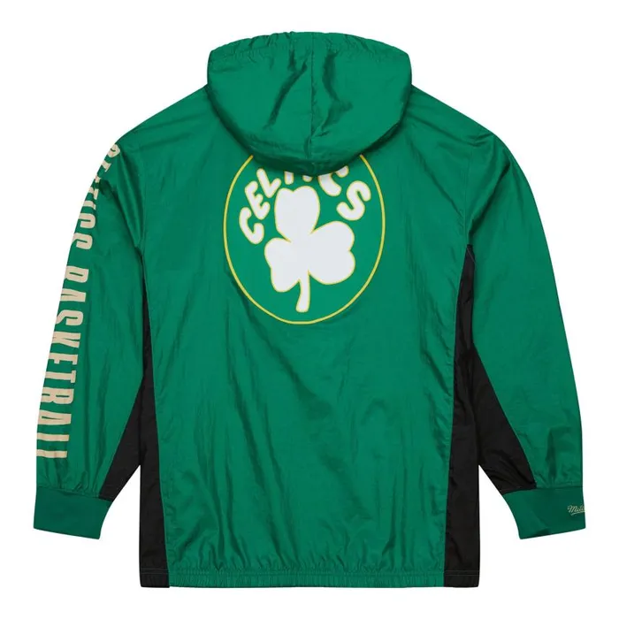 Mitchell and Ness Team OG 20 Anorak Windbreaker Vintage Logo Boston Celtics Men Jackets and Outerwear Mitchell and Ness Team OG 20 Anorak Windbreaker Vintage Logo Boston Celtics Men Jackets and Outerwear