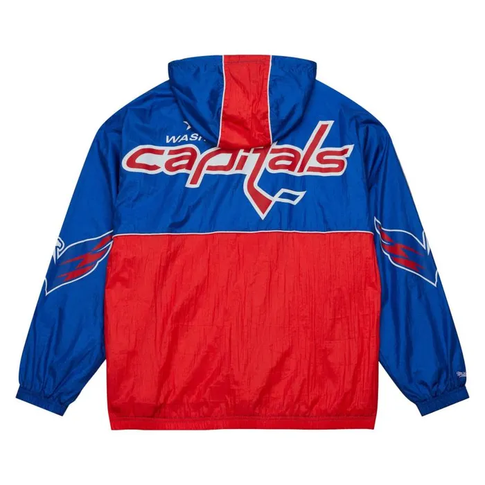 Mitchell and Ness Team OG 20 Anorak Windbreaker Washington Capitals Men Jackets and Outerwear Mitchell and Ness Team OG 20 Anorak Windbreaker Washington Capitals Men Jackets and Outerwear