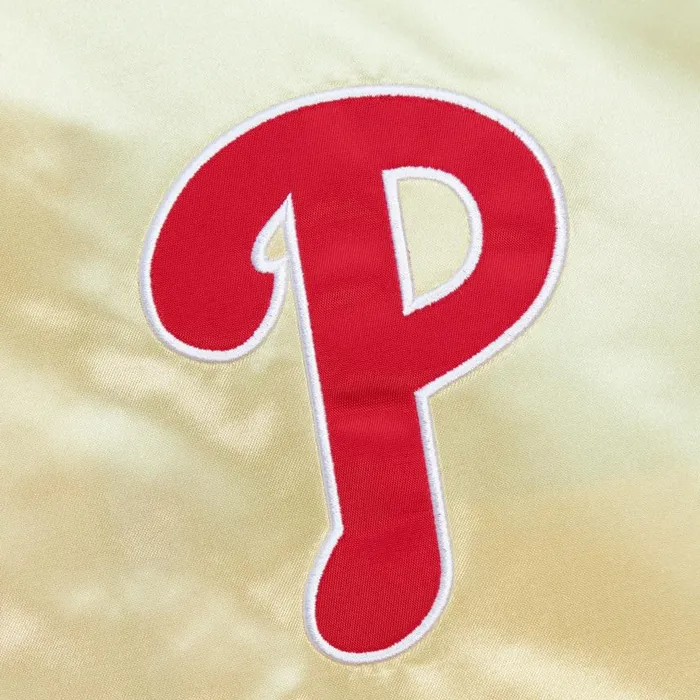 Mitchell and Ness Team OG 20 Lightweight Satin Jacket Current Logo Philadelphia Phillies Men Jackets and Outerwear Mitchell and Ness Team OG 20 Lightweight Satin Jacket Current Logo Philadelphia Phillies Men Jackets and Outerwear