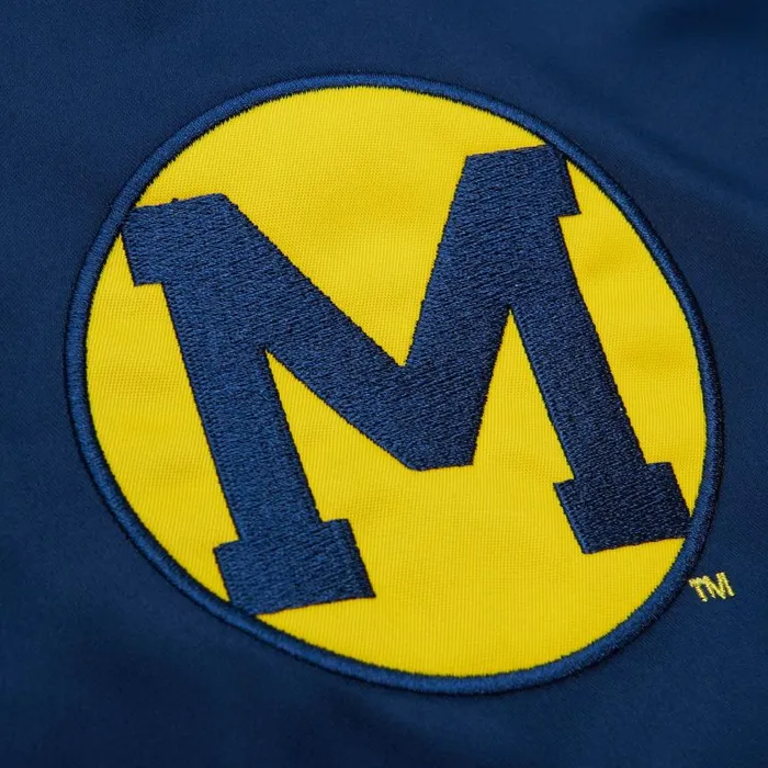 Mitchell and Ness Team OG 20 Lightweight Satin Jacket University Of Michigan Men Jackets and Outerwear Mitchell and Ness Team OG 20 Lightweight Satin Jacket University Of Michigan Men Jackets and Outerwear