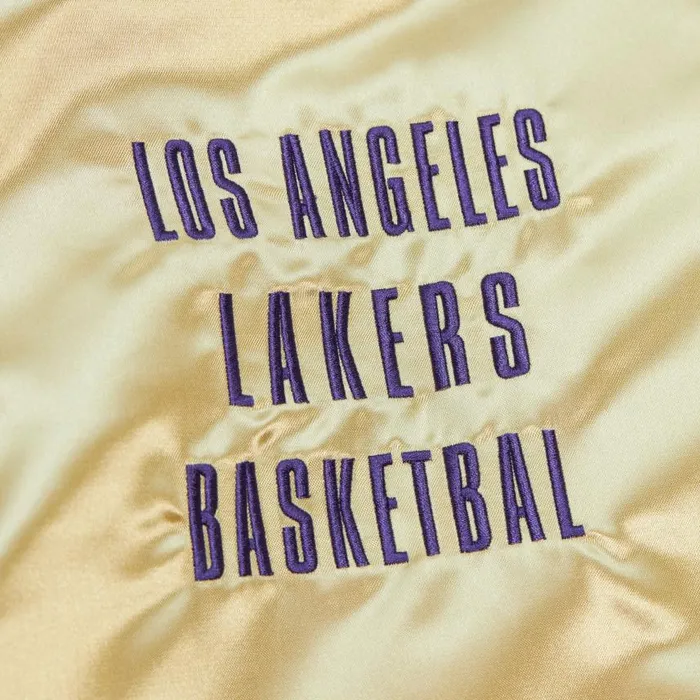Mitchell and Ness Team OG 20 Lightweight Satin Jacket Vintage Logo Los Angeles Lakers Men Jackets and Outerwear Mitchell and Ness Team OG 20 Lightweight Satin Jacket Vintage Logo Los Angeles Lakers Men Jackets and Outerwear