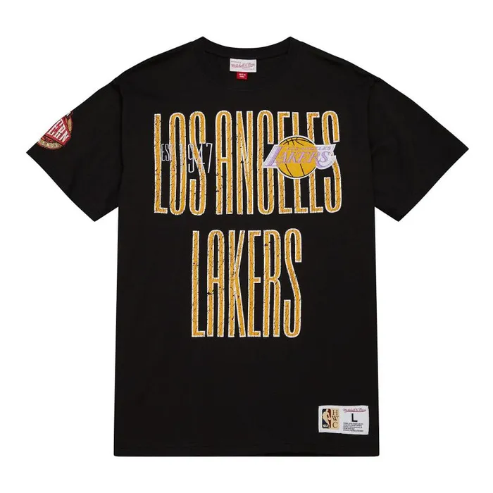 Mitchell and Ness Team OG Premium SS Tee Los Angeles Lakers Men TShirts and Tops Mitchell and Ness Team OG Premium SS Tee Los Angeles Lakers Men TShirts and Tops