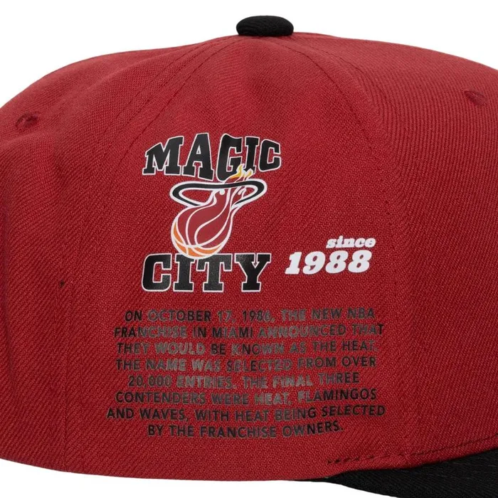 Mitchell and Ness Team Origins Snapback HWC Miami Heat Men Hats and Headwear Mitchell and Ness Team Origins Snapback HWC Miami Heat Men Hats and Headwear