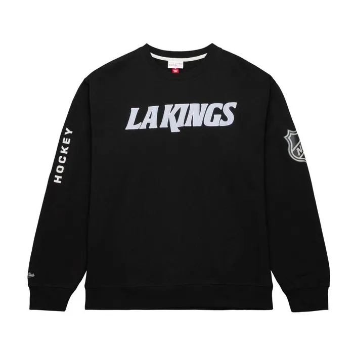 Mitchell and Ness There And Back Fleece Crew Current Logo Los Angeles Kings Men Hoodies and Sweatshirts