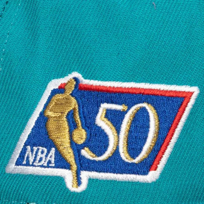 Mitchell and Ness Tri Cycle Fitted Hat Charlotte Hornets Men Hats and Headwear Mitchell and Ness Tri Cycle Fitted Hat Charlotte Hornets Men Hats and Headwear