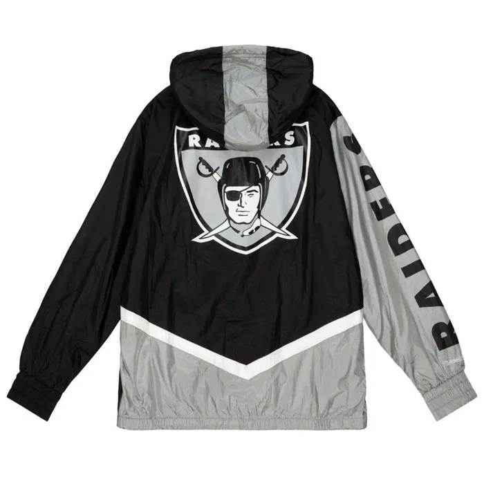 Mitchell and Ness Undeniable Full Zip Windbreaker Oakland Raiders Men Jackets and Outerwear Mitchell and Ness Undeniable Full Zip Windbreaker Oakland Raiders Men Jackets and Outerwear