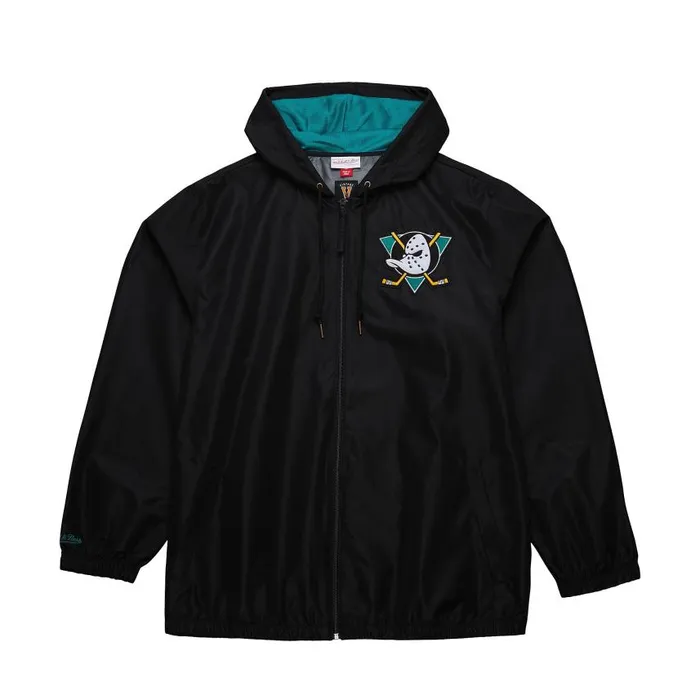 Mitchell and Ness Unlined Windbreaker Vintage Logo Anaheim Ducks Men Jackets and Outerwear Mitchell and Ness Unlined Windbreaker Vintage Logo Anaheim Ducks Men Jackets and Outerwear