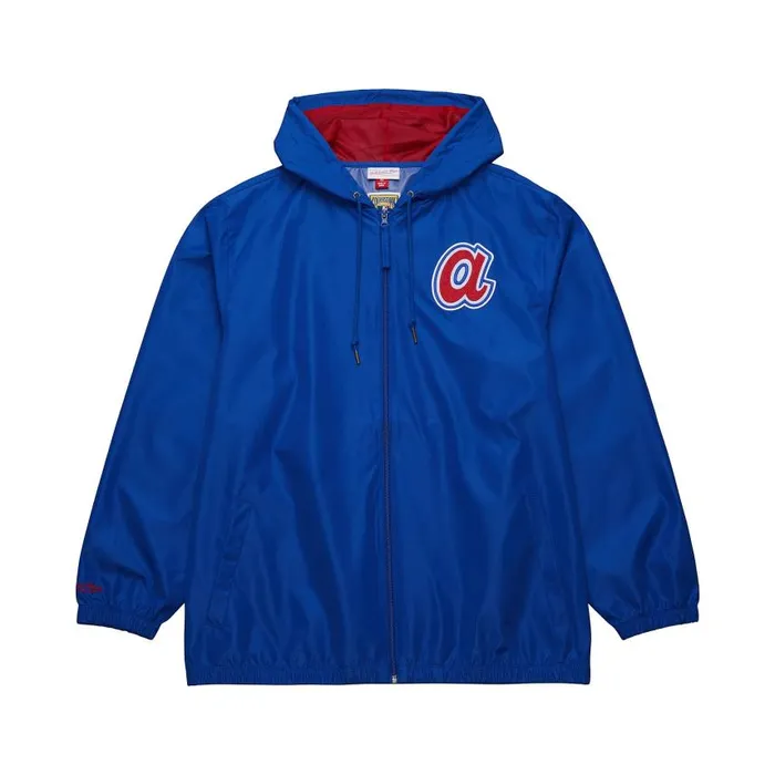Mitchell and Ness Unlined Windbreaker Vintage Logo Atlanta Braves Men Jackets and Outerwear Mitchell and Ness Unlined Windbreaker Vintage Logo Atlanta Braves Men Jackets and Outerwear