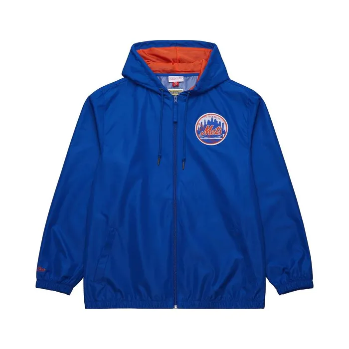 Mitchell and Ness Unlined Windbreaker Vintage Logo New York Mets Men Jackets and Outerwear Mitchell and Ness Unlined Windbreaker Vintage Logo New York Mets Men Jackets and Outerwear