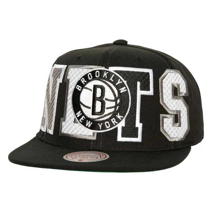 Mitchell and Ness Varsity Bust Snapback Brooklyn Nets Men Hats and Headwear
