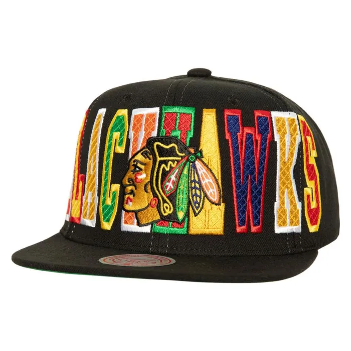 Mitchell and Ness Varsity Bust Snapback Chicago Blackhawks Men Hats and Headwear Mitchell and Ness Varsity Bust Snapback Chicago Blackhawks Men Hats and Headwear